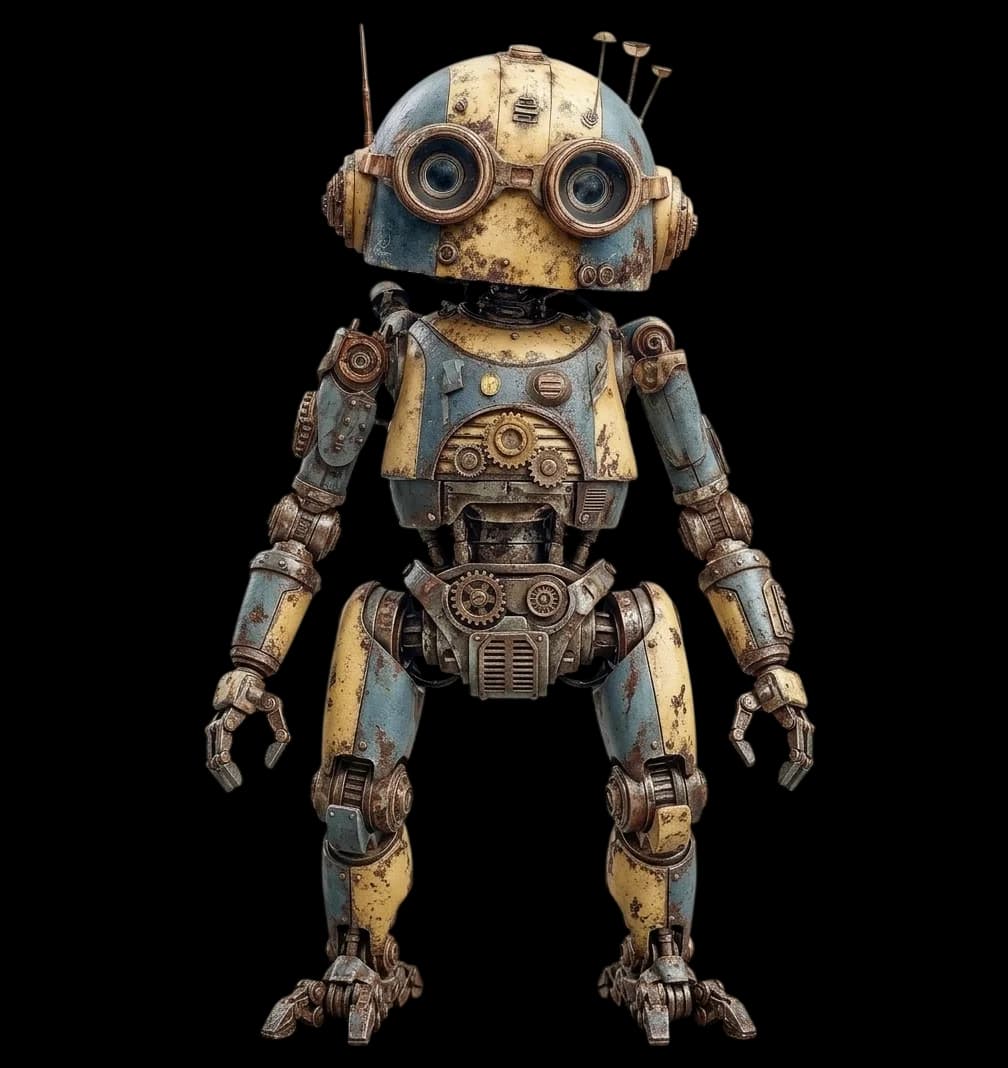 Futuristic BS steampunk automaton